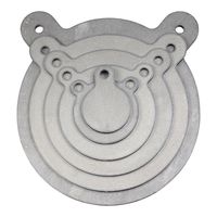 ShootingTargets7 AR500 Steel Target Gong Set - 3 4 6 8 10 12 x 3/8 inch for Rifles and Magnum Pistols - Metal Swinging Shooting Plates Combo Set