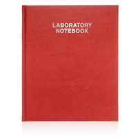 Scientific Notebook Company Case Bound, Model #2001Premium Research Laboratory Notebook, 192 Pages, Smyth Sewn, 9.25 X 11.25, 4x4 Grid (Red Cover)