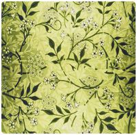 3drose Print of Vintage Lime Green Swirly Floral Pattern - Mouse Pad