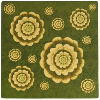 3dRose LLC Tan Sands and Bark Fantasy Mandala Flowers on Khaki Green Muted Damask Background Pattern Mouse Pad (mp_32161_1)