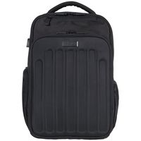 Kenneth Cole Reaction 1680d Polyester Dual Compartment 15.6" Laptop Backpack with USB Port (RFID), Black