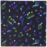 3dRose LLC 8 x 8 x 0.25 Inches Mouse Pad, Multi Colored Notes on Black (mp_100770_1)