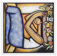 3dRose Flower Girl mexican art colorful - Greeting Cards, 6 x 6 inches, set of 6 (gc_21129_1)