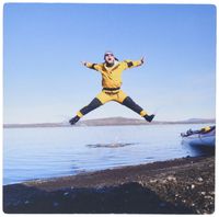 3dRose LLC 8 x 8 x 0.25 Inches Man Jumping by Kayak, Norway Pattern Mouse Pad (mp_46198_1)