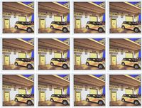 3dRose Yellow Garage Mini Cooper - Greeting Cards, 6 x 6 inches, set of 12 (gc_55967_2)