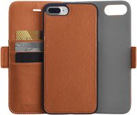 AmazonBasics iPhone 8 Plus / 7 Plus PU Leather Wallet Detachable Case, Brown