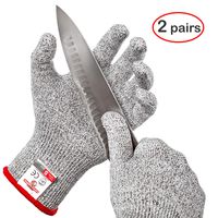 HereToGear Cut Resistant Gloves - 2 PAIRS XS for Kids 8-12 years - Food Grade, Level 5 Protection - Great for Whittling - FDA Test