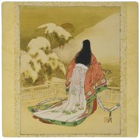3dRose Print of Gekko Vintage Painting Japanese Women in Daily Life Mouse Pad (mp_186284_1)