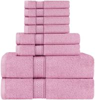 Utopia Towels Towel Set, 2 Bath Towels, 2 Hand Towels, and 4 Washcloths, 600 GSM Ring Spun Cotton Highly Absorbent Towels for Bathroom, Shower Towel, (Pack of 8)
