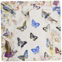 3dRose LLC 8 x 8 x 0.25 Inches Mouse Pad, Vintage Birds and Butterflies (mp_130391_1)