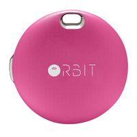 Orbit Premium Waterproof Aluminum Bluetooth Key Finder - Wireless Smart GPS Tracker and Locator with Replaceable Battery - Free iOS & Android Phone App - Works with Alexa (Shocking Pink)