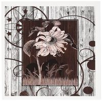 3dRose Western horse and cowgirl silhouette with vintage sunflower and white-washed barn wood - Greeting Cards, 6 x 6 inches, set of 12 (gc_150189_2)