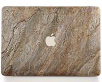 WOODWE Real Stone MacBook Skin for Mac 12 inch | Model: A1534; Early 2015 - Mid 2017 | Natural Burning Forest Stone | TOP&Bottom