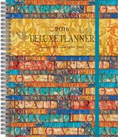 Wells Street by Lang Patterns 2016 Deluxe Planner by Tim Coffey, August 2015 to December 2016, 7.375 x 9.75 Inches (7061027)