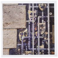 3dRose Spain, Bilbao. Painted wall, Teatro Arriaga - EU27 CMI0294 - Cindy Miller Hopkins - Greeting Cards, 6 x 6 inches, set of 6 (gc_82568_1)