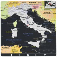 3dRose LLC 8 x 8 x 0.25 Inches Mouse Pad, Modern Map of Italy in Vivid Color (mp_159768_1)