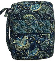 DIWI Large Sizes 10 X 7 X 2.75 Inches Bible Cover Quilted Good Book Cover Quilted Cotton Fabric Bible Cover Zip Closer Slip Pocket (L, 1701B Royal Blue)