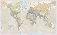 Maps International Giant World Map - Classic World Map Poster - Laminated - 77.5 x 46