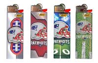 Bic NFL New England Patriots Lighters Brand New 2016 Designs (Patriots Helmet 4pk)