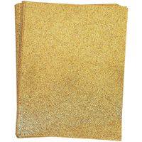 Paper Junkie Gold Glitter Craft Paper, Single Sided, 8.5 x 11 Inches (24 Sheets)