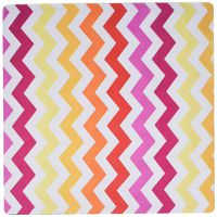3dRose LLC 8 X 8 X 0.25 Inches Mouse Pad Print of Summery Colored Chevron Stripes Pink Orange Yellow (Mp_183691_1)