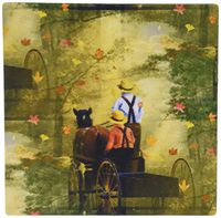 3dRose 8 X 8 X 0.25 Picture Of Amish Country Painting Mouse Pad (mp_109744_1)