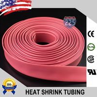 225FWY 5 FT 5/8" 16mm Polyolefin Red Heat Shrink Tubing 2:1 Ratio