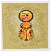 3dRose A scarab inspired by artworks and beliefs of ancient Egyptians and jewelry they wore - Greeting Cards, 6 x 6 inches, set of 12 (gc_11675_2)