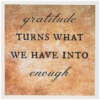 3dRose Gratitude Turns What We Have Into Enough Greeting Cards, Set of 12 (gc_200682_2)