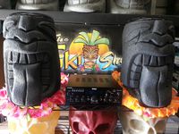 Tongue Tiki Speaker Pair & Bluetooth Amplifier (Coco)