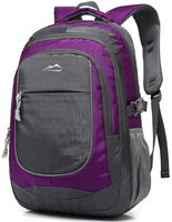 Backpack Bookbag for School College Student Travel Business Hiking with 15.6 Inch Laptop Compartment Night Light Reflective (Purple)