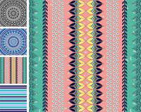 Elite Trend Microfiber Beach Towel for Travel:Oversized XL 78 x 35, 63x63,71x31Inch Quick Drying, Lightweight, Fast Dry Shower & Body Towels, Sand Free, Perfect (W-Bohemian Art, Family (72X72-INCH))