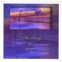 3dRose Tree in the Wind Thinking of you Blue - Greeting Cards, 6 x 6 inches, set of 12 (gc_18885_2)