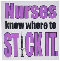 3dRose LLC 8 X 8 X 0.25 Inches Mouse Pad Nurses Know Where To Stick It, Pink, Nursing (Mp_173398_1)