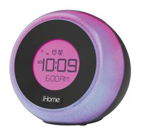 iHome iBT290B Bluetooth Color Changing Dual Alarm FM Clock Radio with Speakerphone & USB Charging - Featuring Melody, Voice Powered Music Assistant