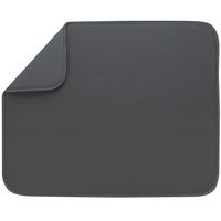 S&T 532701 XL Dual Sided Mesh Dish Drying Mat 18" x 24", Charcoal