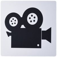 3dRose LLC 8 x 8 x 0.25 Inches Mouse Pad, Image of Movie Camera Art - (mp_173990_1)