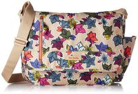 Lighten Up Laptop Messenger Messenger Bag, Falling Flowers Neutral, One Size