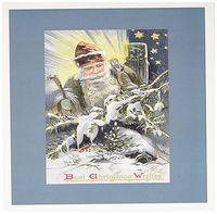 3dRose Victorian Santa with Toys in a Night Winter Scene with Shining Stars Greeting Cards, Set of 12 (gc_171072_2)