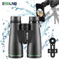 ESSLNB Waterproof Binoculars for Adults IPX7 10x50 Astronomy Binoculars with Phone Adapter BAK4 Fully Multi-Coated Compact Binoculars for Bird Watching Hunting with Carrying Bags and Strap
