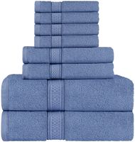 Utopia Towels Towel Set, 2 Bath Towels, 2 Hand Towels, and 4 Washcloths, 600 GSM 100% Premium Ring Spun Cotton Highly Absorbent Towels for Bathroom, Shower Towel, (Pack of 8)