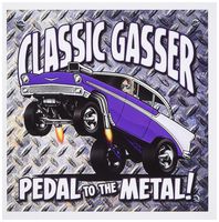 3dRose Greeting Cards, Drag Racing, 6 x 6 Inches, 56 Chevy Gasser Image (gc_173477_1)