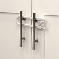Child Safety Sliding Cabinet Locks (4 Pack) - Baby Proof Knobs, Handles, Doors - U Shape Sliding Safety Latch Lock - Jool Baby