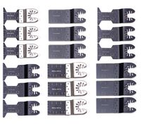 Ginsco 20 Pcs Metal Wood Precision Oscillating Multitool Quick Release Saw Blade with Storage Case