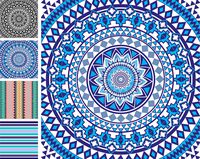 Elite Trend Microfiber Beach Towel for Travel:Oversized XL 78 x 35, 63x63,71x31Inch Quick Drying, Lightweight, Fast Dry Shower & Body Towels, Sand Free, Perfect (W-Blue Beauty, Family (72X72-INCH))