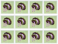 3dRose Indian Head-Dress 6 x 6 Inches Greeting Cards, Set of 12 (gc_15634_2)