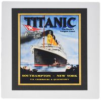3Drose LLC 8 X 8 X 0.25 Inches Mouse Pad, Titanic Vintage Travel Poster (Mp_109667_1)