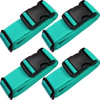 TRANVERS Universal Luggage Straps for Suitcase with ID Function 4-Pack Lake Blue