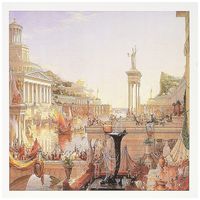 3dRose The Course of Empire, The Consummation of Empire by Thomas Cole American Artist - Greeting Cards, 6 x 6 inches, set of 6 (gc_126888_1)
