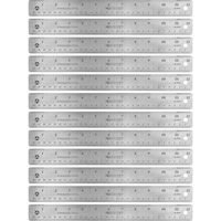 Westcott Stainless Steel Rulers - 12" Length 1" Width - 1/16, 1/32 Graduations (10415BX)